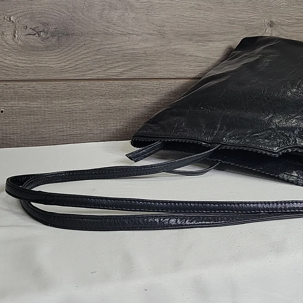 Latico NJ USA for Anthropologie Black Leather Tote Bag